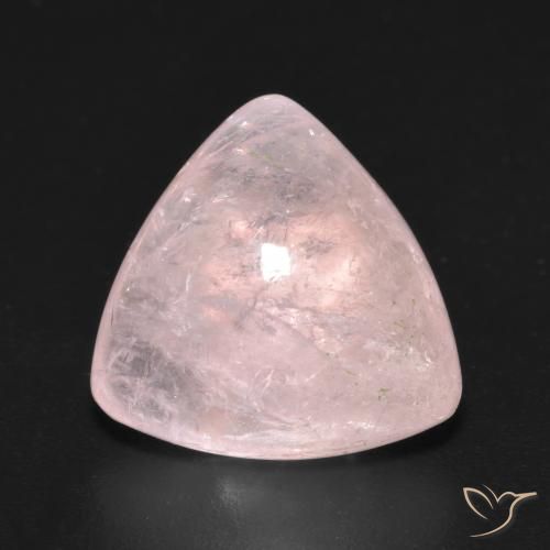 6.66ct طبيعي وردى متوسط مورغانيتي, مثلثى, شفاف