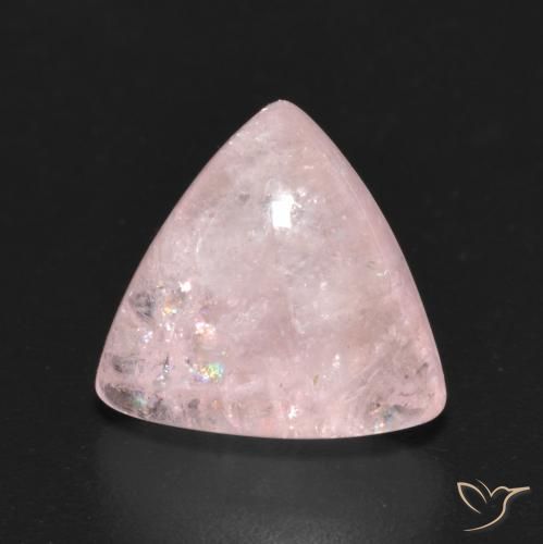 4.11ct طبيعي وردى مرجانى فاتح مورغانيتي, مثلثى, شفاف