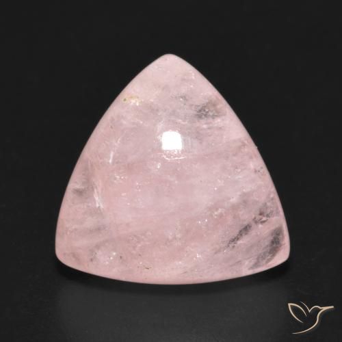 6.74ct طبيعي وردى زهرى فاتح مورغانيتي, مثلثى, نصف شفاف