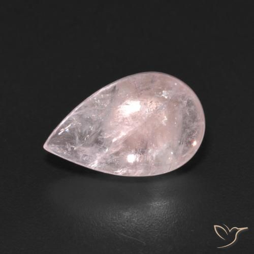 3.08ct طبيعي وردى زهرى مورغانيتي, شكل الكمثرى, شفاف