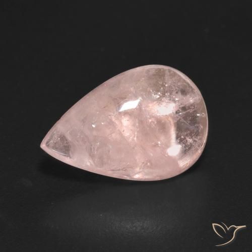 3.22ct طبيعي وردى فلامنجو مورغانيتي, شكل الكمثرى, شفاف