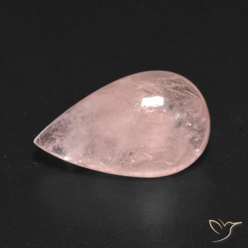 4.49ct طبيعي وردى فلامنجو مورغانيتي, شكل الكمثرى, شفاف