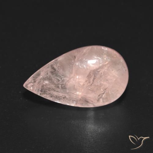 3.66ct طبيعي وردي فاتح مورغانيتي, شكل الكمثرى, شفاف