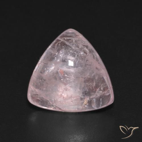 4.11ct طبيعي وردى مرجانى مورغانيتي, مثلثى, شفاف