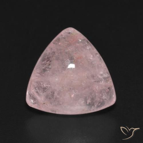 4.18ct طبيعي وردى مرجانى فاتح مورغانيتي, مثلثى, شفاف