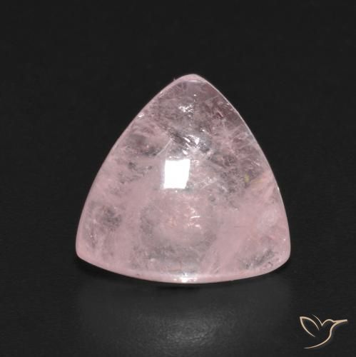 3.93ct طبيعي وردى مرجانى مورغانيتي, مثلثى, شفاف