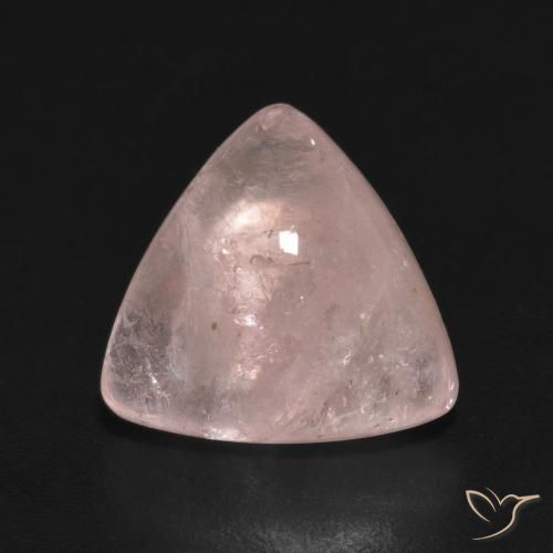 4.96ct طبيعي وردى زهرى فاتح مورغانيتي, مثلثى, شفاف
