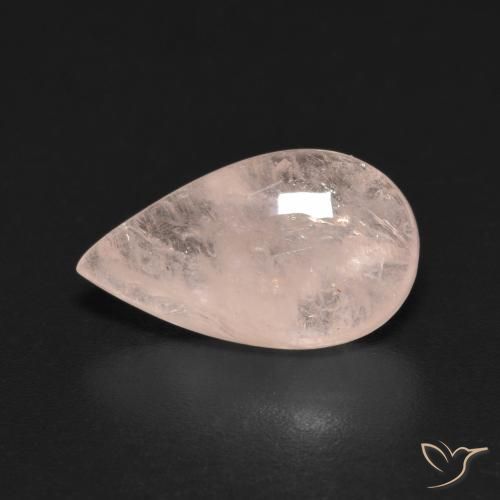3.58ct طبيعي وردى زهرى مورغانيتي, شكل الكمثرى, شفاف