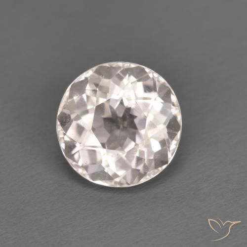 1.35ct طبيعي وردى فاتح جدا مورغانيتي, دائري, VVS