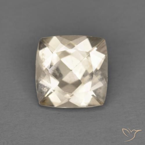 0.88ct طبيعي ذهبى فاتح مورغانيتي, وسادة, قليلا جدا