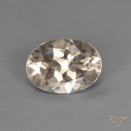 1.12ct طبيعي ذهبى فاتح مورغانيتي, بيضوي, VVS-VS