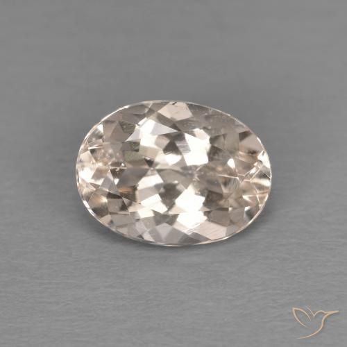 1.15ct طبيعي وردى متوسط مورغانيتي, بيضوي, قليلا جدا
