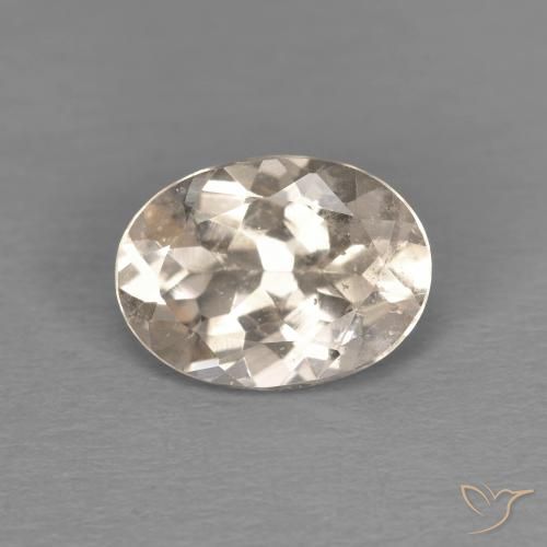 1.08ct طبيعي ذهبى فاتح مورغانيتي, بيضوي, قليلا جدا