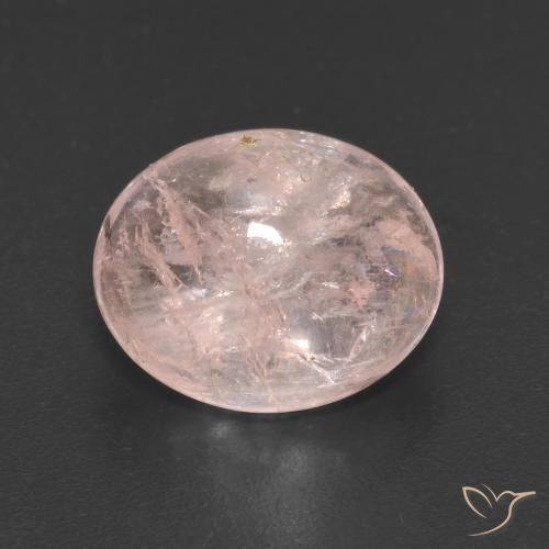 3.57ct طبيعي وردى مرجانى فاتح مورغانيتي, بيضوي, نصف شفاف