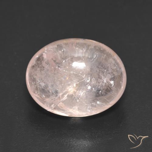 6.61ct طبيعي وردى مرجانى فاتح مورغانيتي, بيضوي, نصف شفاف