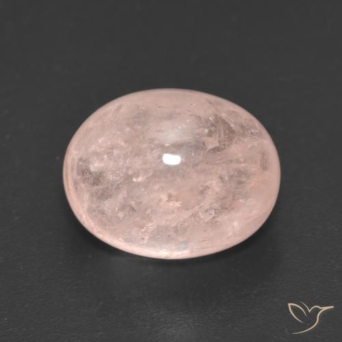 5.18ct طبيعي وردى متوسط مورغانيتي, بيضوي, نصف شفاف