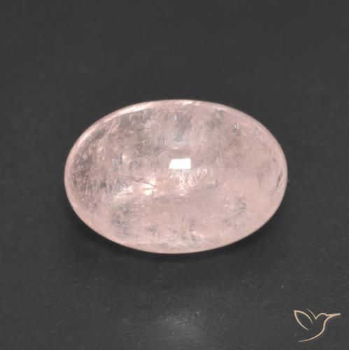 3.97ct طبيعي وردى مرجانى مورغانيتي, بيضوي, نصف شفاف