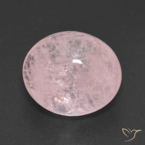 7.52ct طبيعي وردى حيوى مورغانيتي, بيضوي, نصف شفاف