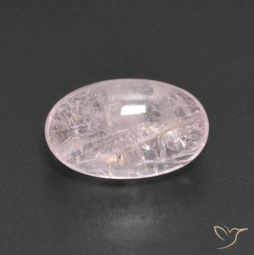 3.16ct طبيعي وردى فلامنجو مورغانيتي, بيضوي, شفاف