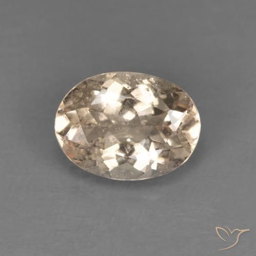 1.10ct طبيعي برتقالي فاتح مورغانيتي, بيضوي, قليلا جدا