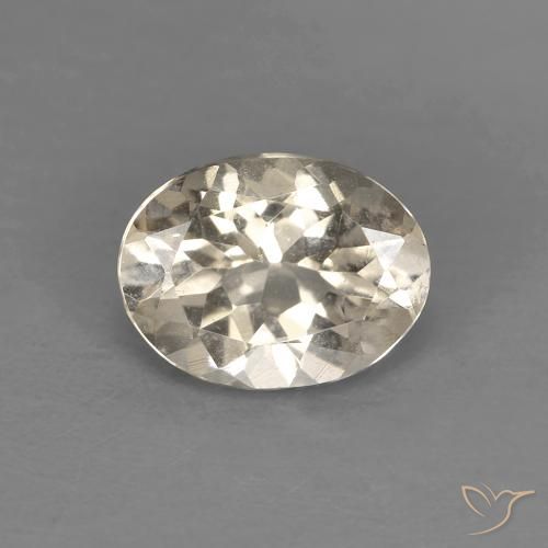 1.10ct طبيعي ذهبى فاتح مورغانيتي, بيضوي, قليلا جدا