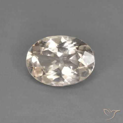 0.92ct طبيعي ذهبى فاتح مورغانيتي, بيضوي, قليلا جدا