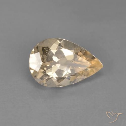 1.02ct طبيعي برتقالي فاتح مورغانيتي, شكل الكمثرى, VVS-VS