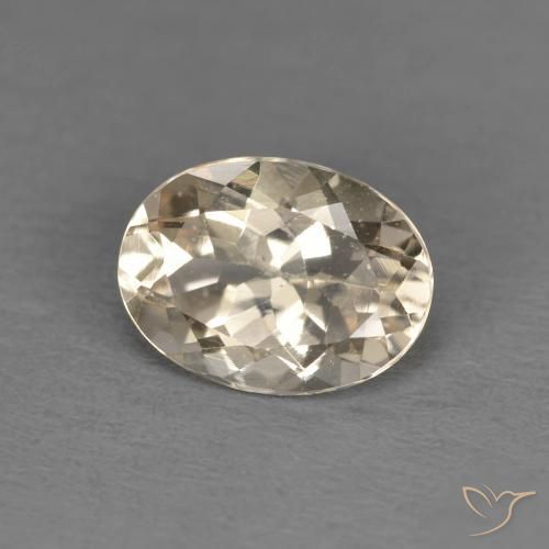 1.24ct طبيعي ذهبى فاتح مورغانيتي, بيضوي, قليلا جدا