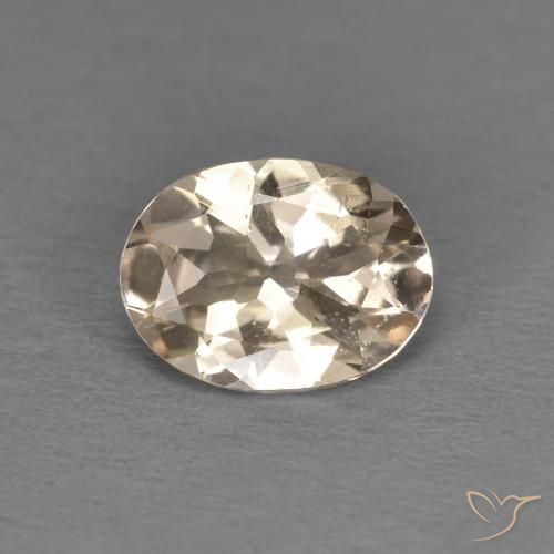 1.02ct طبيعي Light Neutral Orange مورغانيتي, بيضوي, قليلا جدا