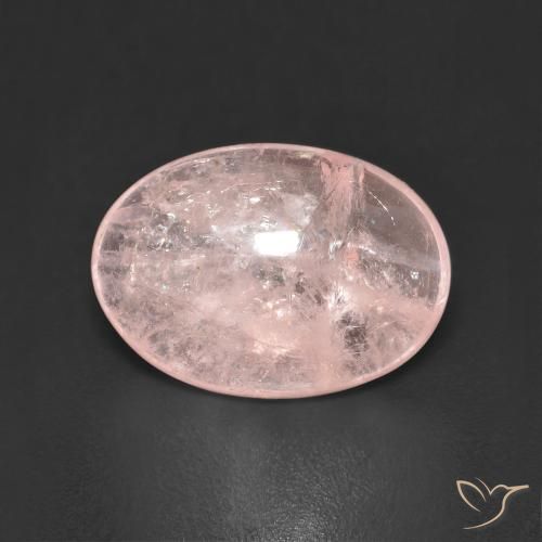 4.13ct طبيعي وردى مرجانى مورغانيتي, بيضوي, شفاف