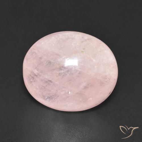 5.06ct طبيعي وردى متوسط مورغانيتي, بيضوي, نصف شفاف