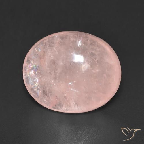6.33ct طبيعي وردى فلامنجو مورغانيتي, بيضوي, شفاف