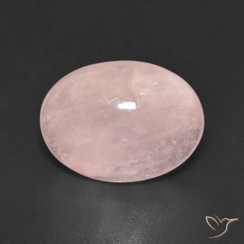 5.52ct طبيعي وردى متوسط مورغانيتي, بيضوي, نصف شفاف