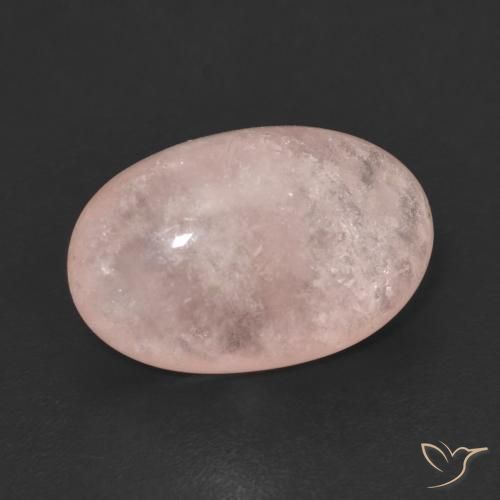 7.67ct طبيعي وردى فلامنجو مورغانيتي, بيضوي, نصف شفاف