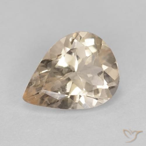 0.79ct طبيعي برتقالي فاتح مورغانيتي, شكل الكمثرى, VVS