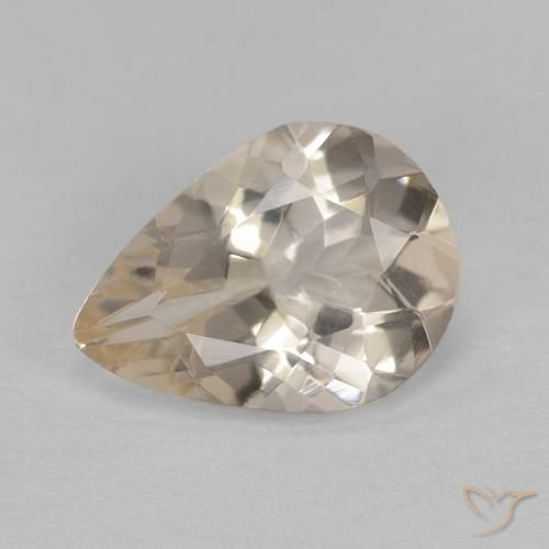 0.78ct طبيعي برتقالي فاتح مورغانيتي, شكل الكمثرى, VVS