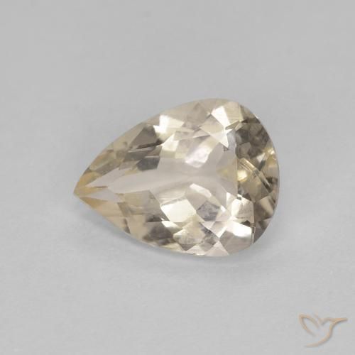 0.83ct طبيعي ذهبى فاتح مورغانيتي, شكل الكمثرى, VVS-VS