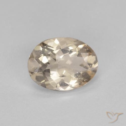0.79ct طبيعي ذهبى فاتح مورغانيتي, بيضوي, قليلا جدا