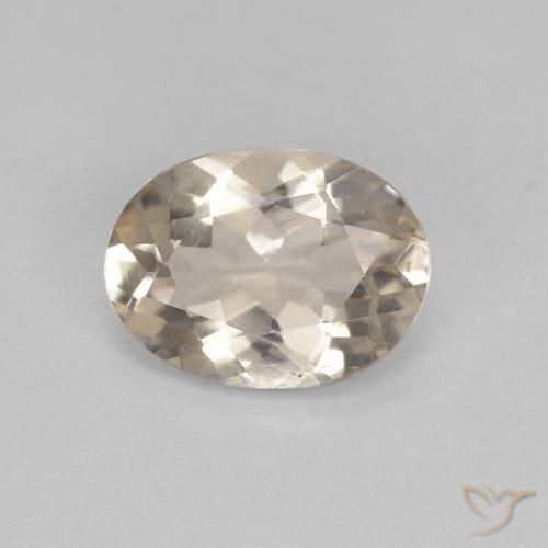0.99ct طبيعي ذهبى فاتح مورغانيتي, بيضوي, قليلا جدا