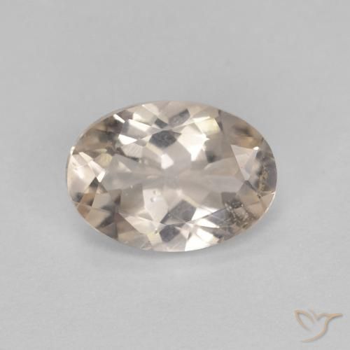 0.92ct طبيعي ذهبى فاتح مورغانيتي, بيضوي, قليلا جدا