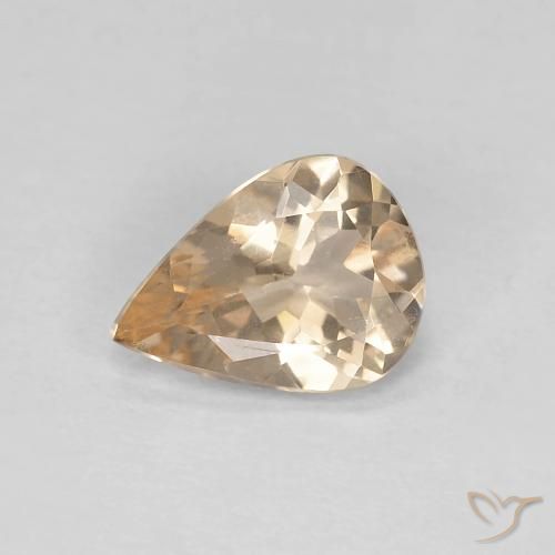 0.75ct طبيعي برتقالي فاتح مورغانيتي, شكل الكمثرى, VVS-VS