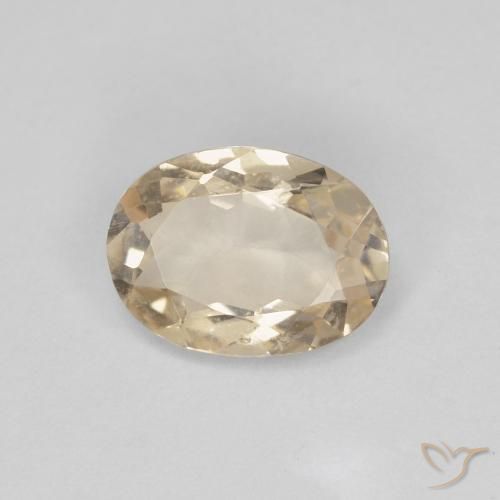 0.81ct طبيعي ذهبى فاتح مورغانيتي, بيضوي, قليلا جدا