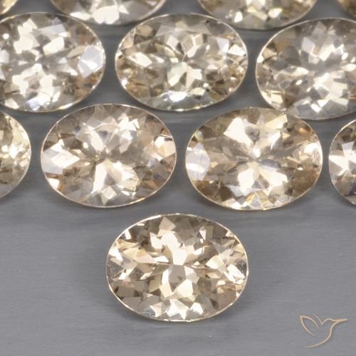 1.09ct طبيعي ذهبى فاتح مورغانيتي, بيضوي, قليلا جدا