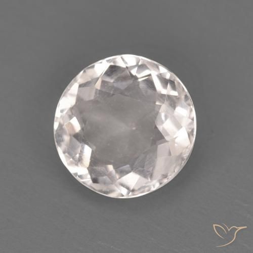 1.04ct طبيعي وردى فاتح جدا مورغانيتي, دائري, VVS-VS