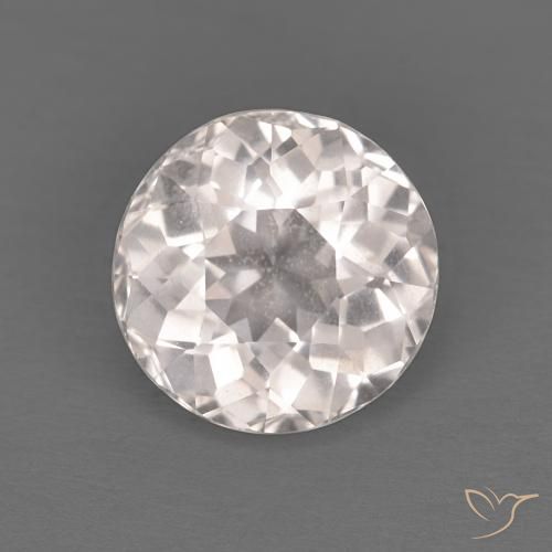 1.32ct طبيعي وردى فاتح جدا مورغانيتي, دائري, VVS-VS