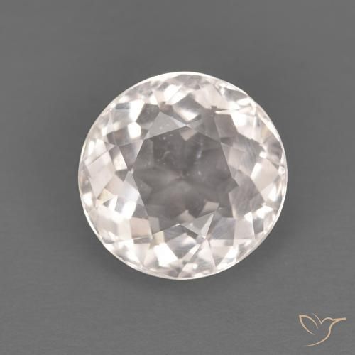 1.28ct طبيعي وردى فاتح جدا مورغانيتي, دائري, VVS-VS