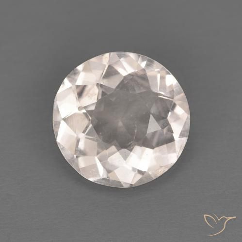 0.93ct طبيعي وردى فاتح جدا مورغانيتي, دائري, قليلا جدا
