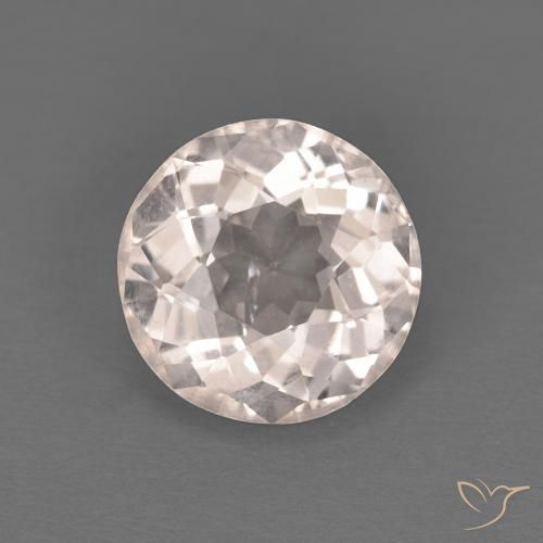 1.14ct طبيعي وردى فاتح جدا مورغانيتي, دائري, قليلا جدا