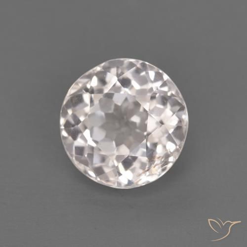 1.02ct طبيعي وردى فاتح جدا مورغانيتي, دائري, قليلا جدا