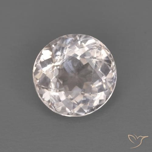 1.06ct طبيعي وردى فاتح جدا مورغانيتي, دائري, VS-SI